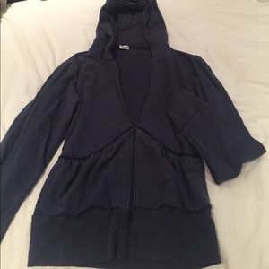 Blue Splendid half zip hoodie